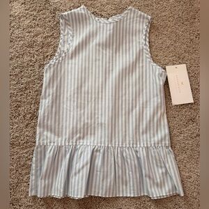 Blue Striped Kids Sleeveless Top